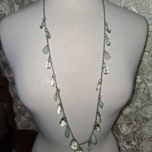 Paparazzi Silver Necklace with Green Accents